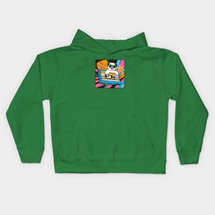 Vintage dog in 80's style Kids Hoodie